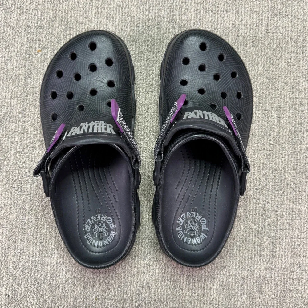 Marvel x Crocs All-Terrain Black Panther Clogs‎ Black Wakanda Forever M8 W10